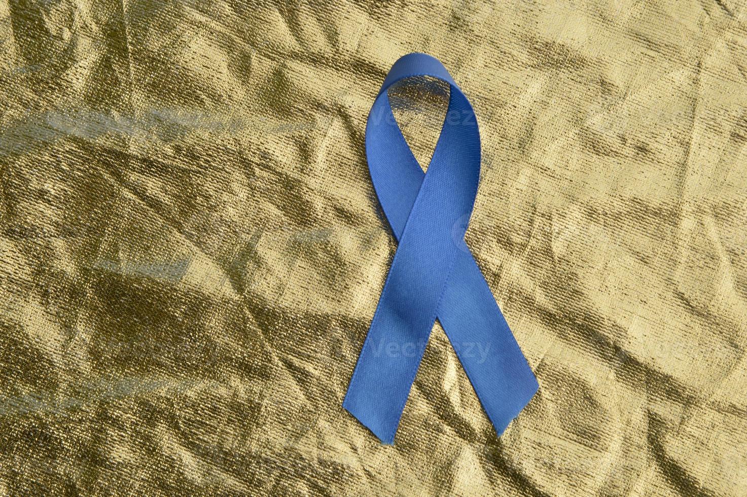 Blue ribbon symbol photo