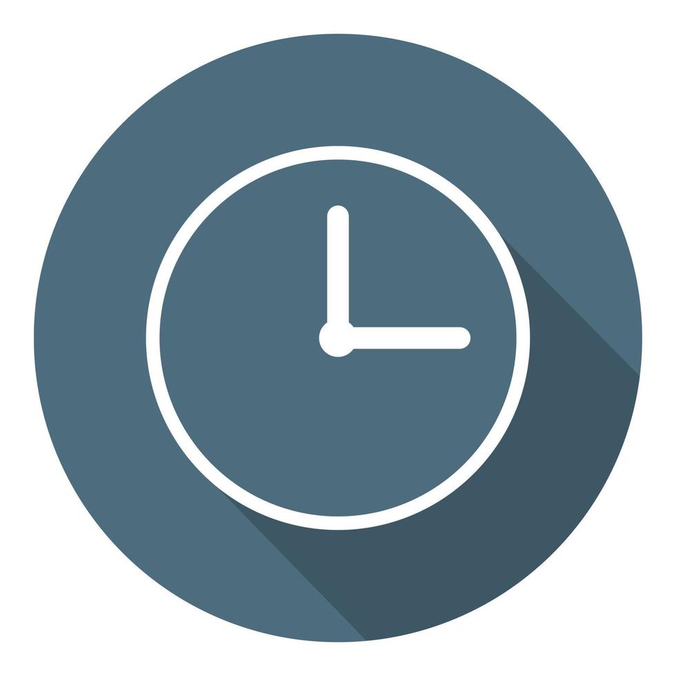 Clock Icon. Time Symbol. Outline Flat Style. Vector illustration for Your Design, Web.
