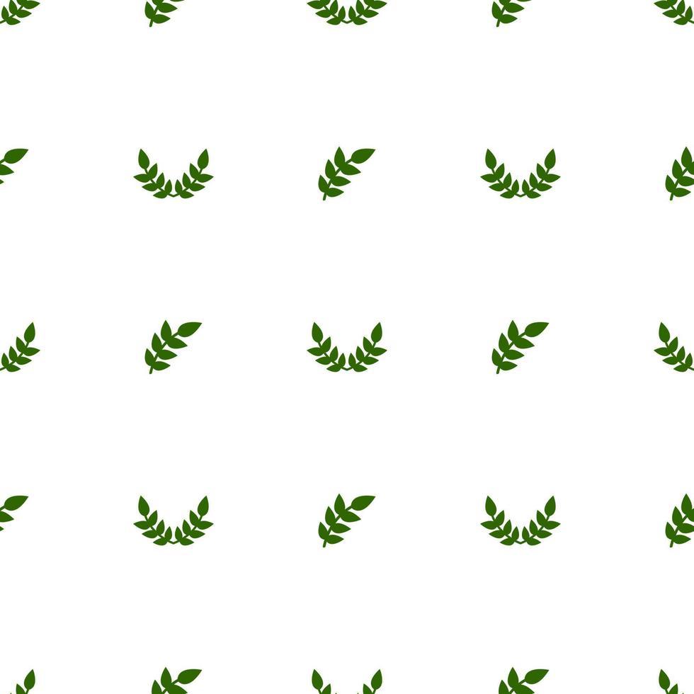 patrón sin costuras con hojas verdes sobre fondo blanco. ilustración vectorial para diseño, web, papel de envolver, tela, papel tapiz. vector