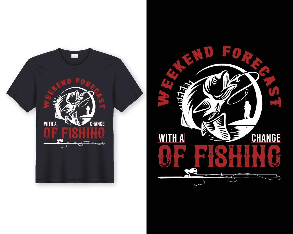 Fishing T shirt Design Vector Template