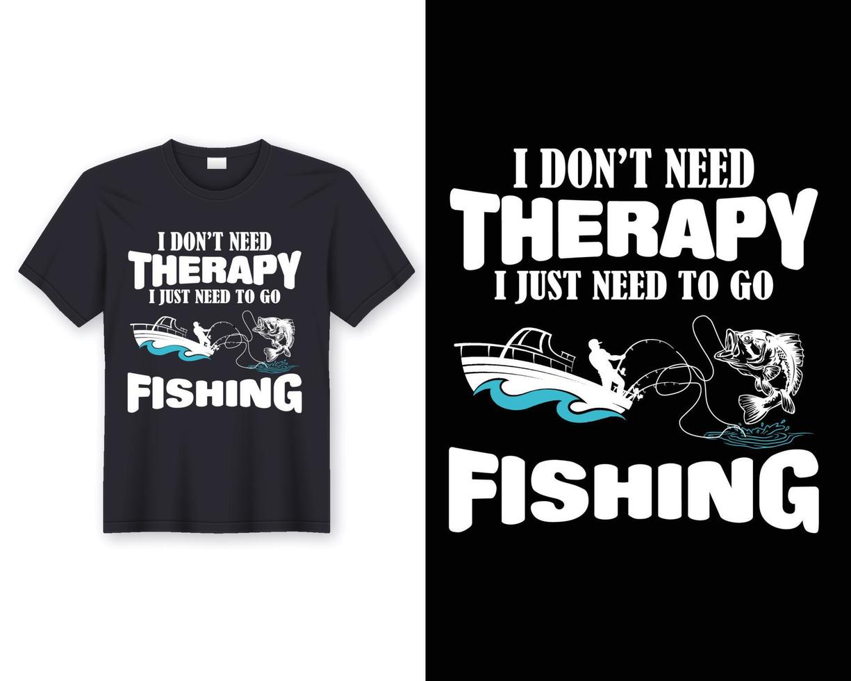 Fishing T shirt Design Vector Template