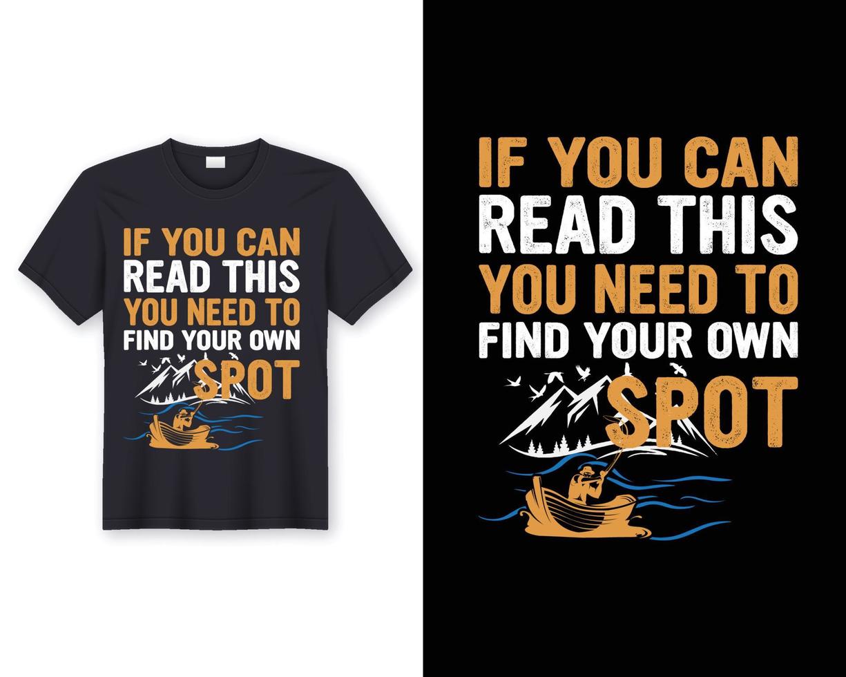 Fishing T Shirt Design Vector Template