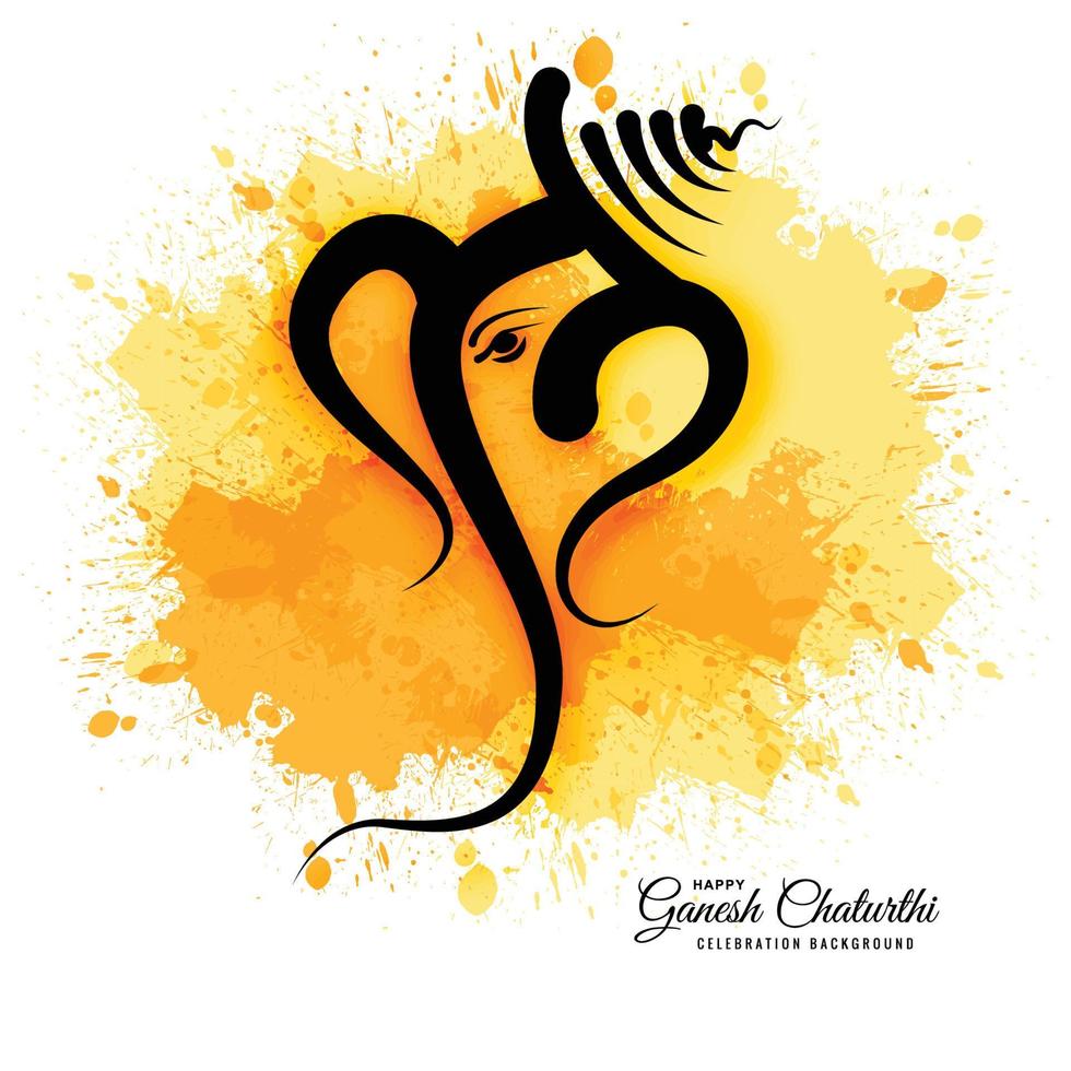 Happy ganesh chaturthi celebration greeting card background vector