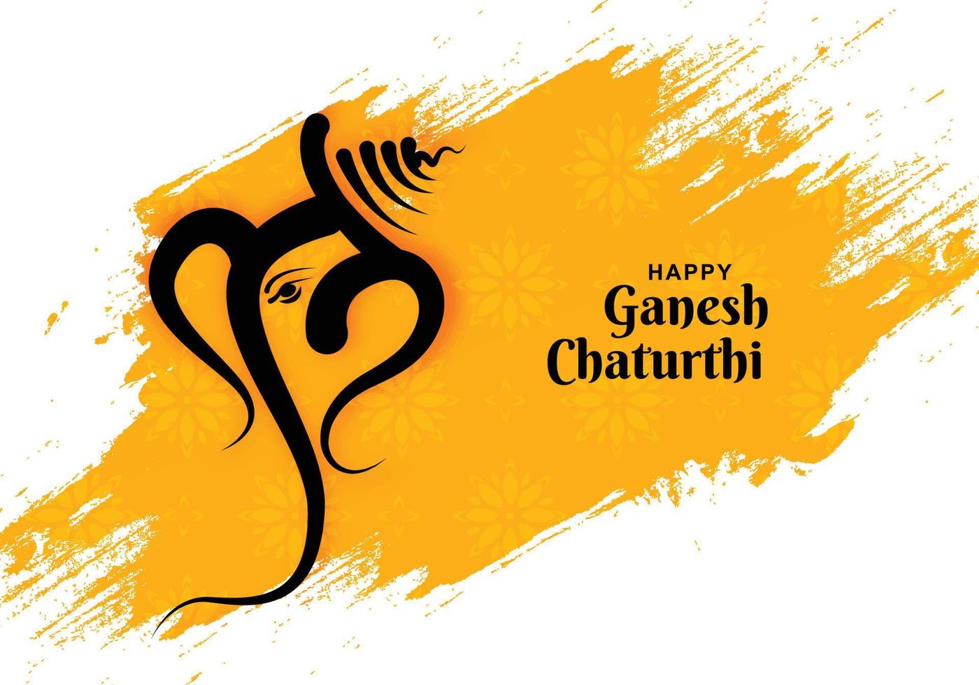 Indian festival ganesh chaturthi holiday card background vector