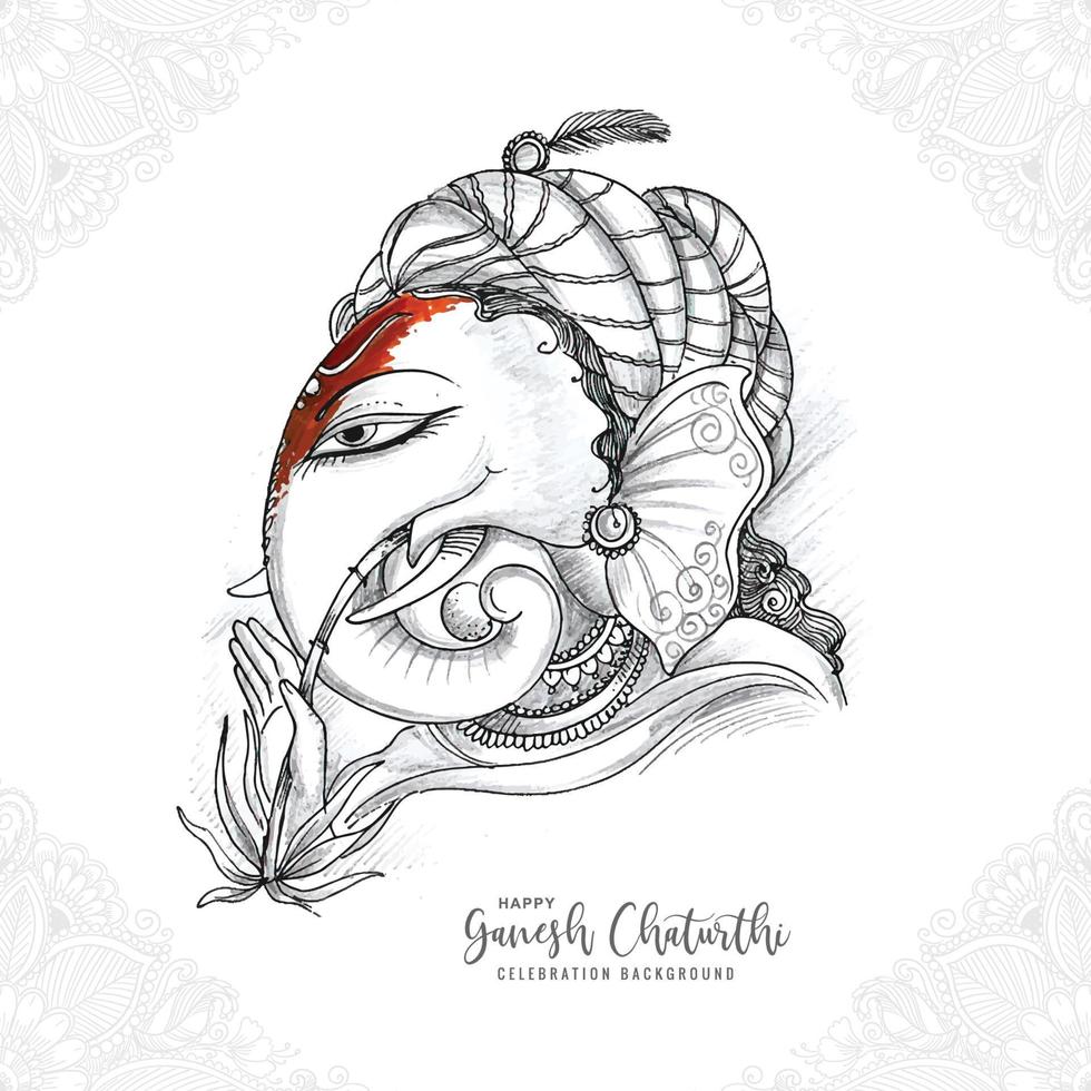 Happy Ganesh Chaturthi Drawing by Otis Hart - Pixels-saigonsouth.com.vn