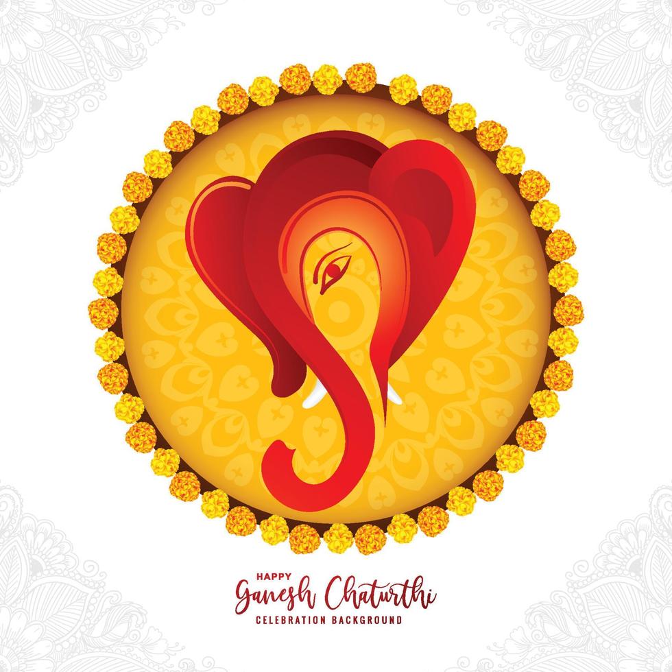 Traditional happy ganesh chaturthi festival celebration background vector