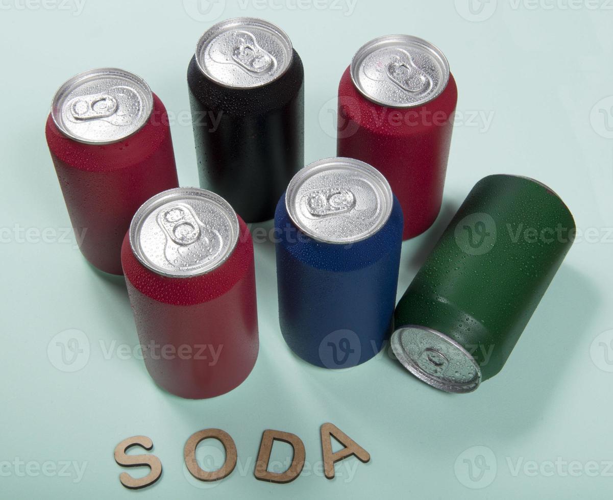 colorful aluminum soda can photo