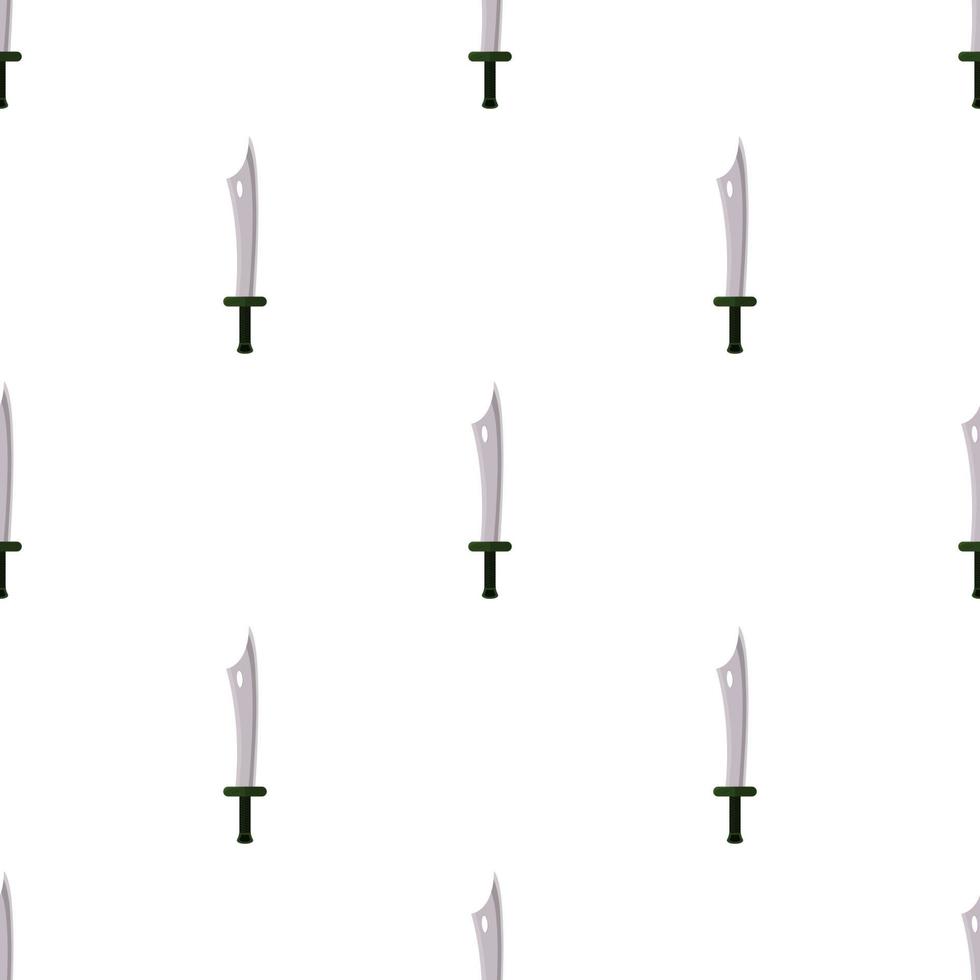 Seamless pattern with cartoon sword icons. Vector illustration for design, web, wrapping paper, fabric, wallpaper.