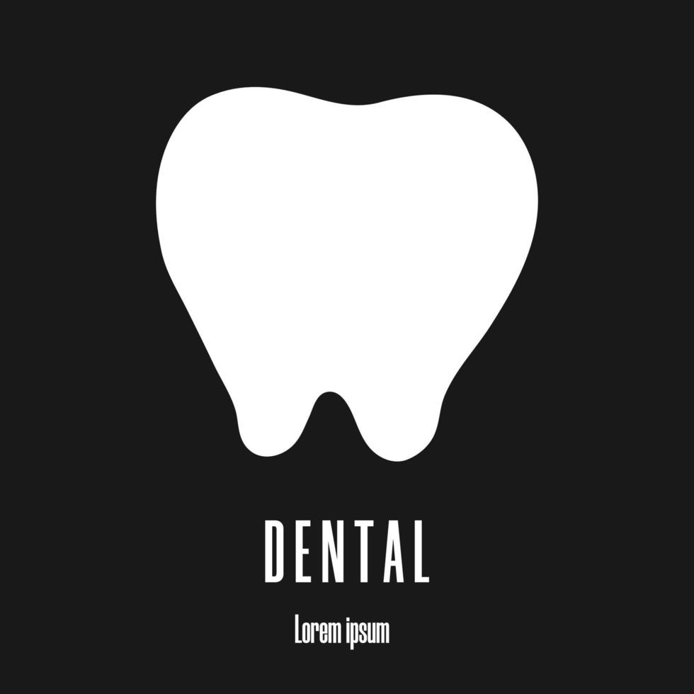 logotipo de la clínica dental. icono de diente. ilustración vectorial limpia y moderna para diseño, web. vector