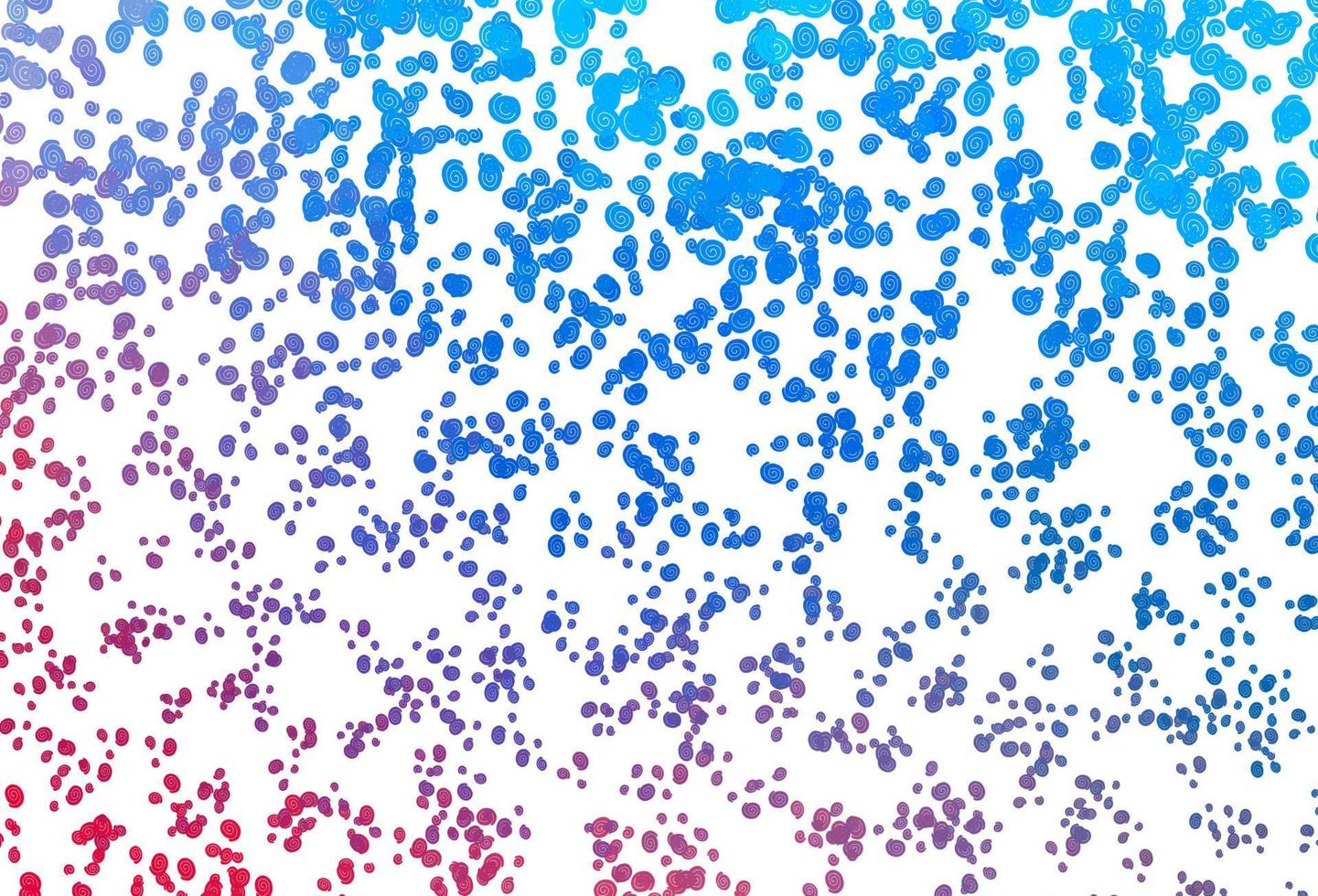 Light Blue, Red vector background with curved circles.
