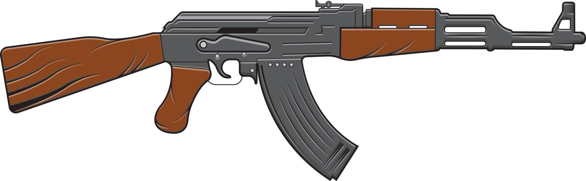 fusil de asalto ak47 vector