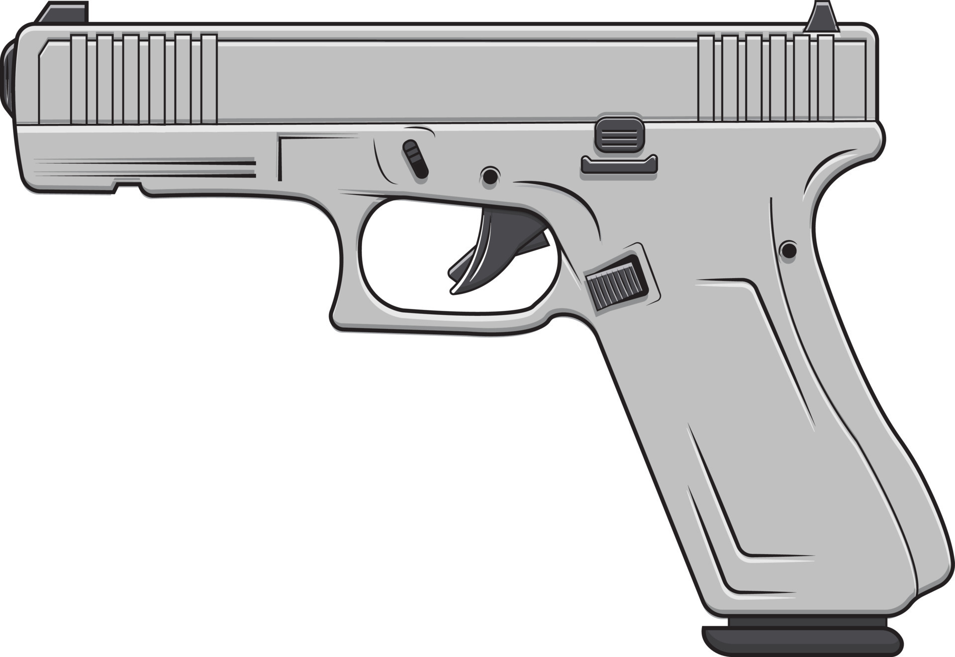 glock17 pistol military weapon 10520843 Vector Art at Vecteezy