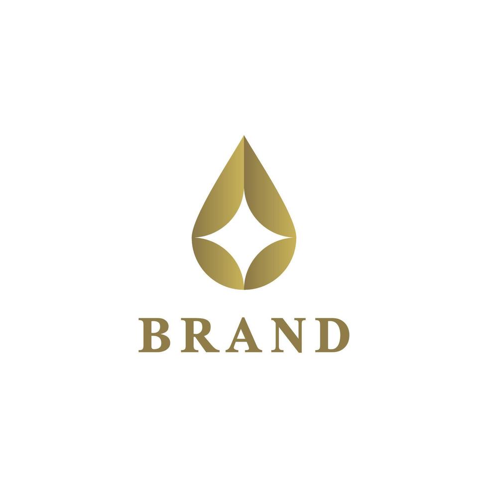 Golden Blessing Water gradient Logo vector