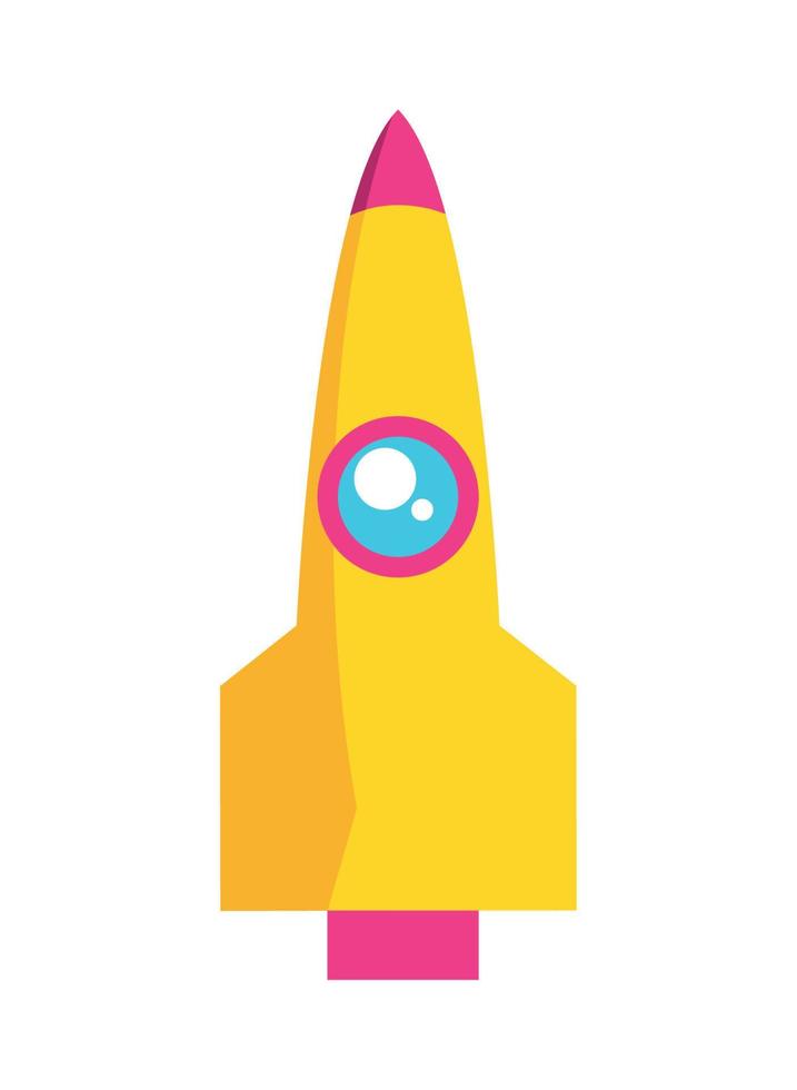 yellow rocket start up vector