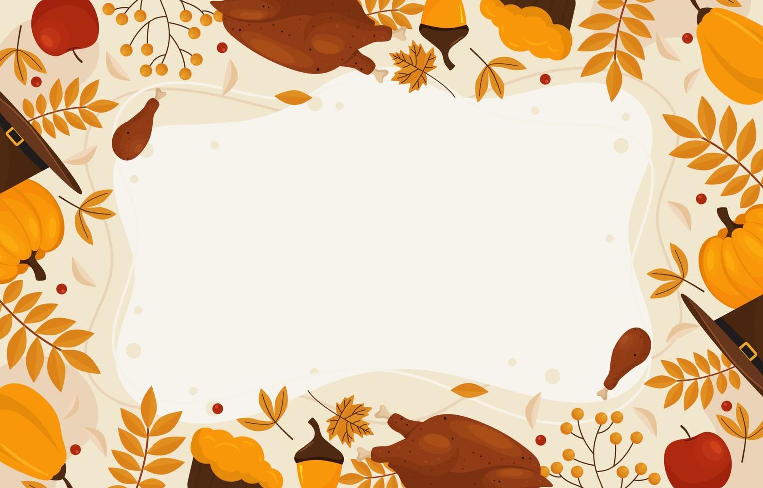 Thanksgiving Flat Background vector