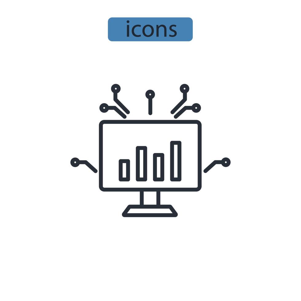 causal inference icons  symbol vector elements for infographic web