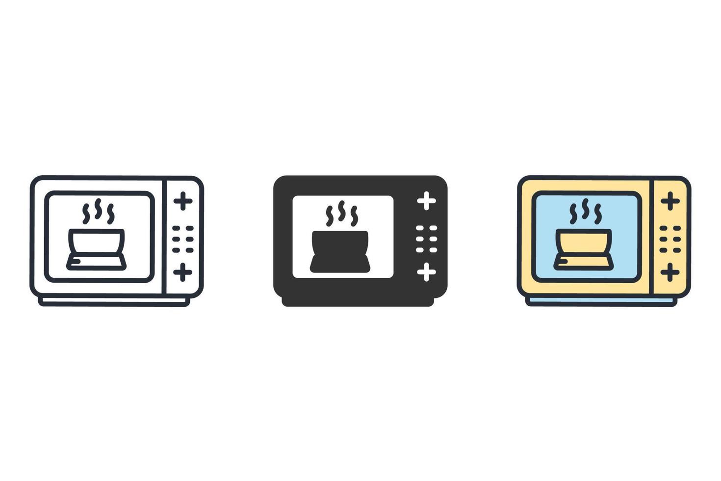 microwave icons  symbol vector elements for infographic web