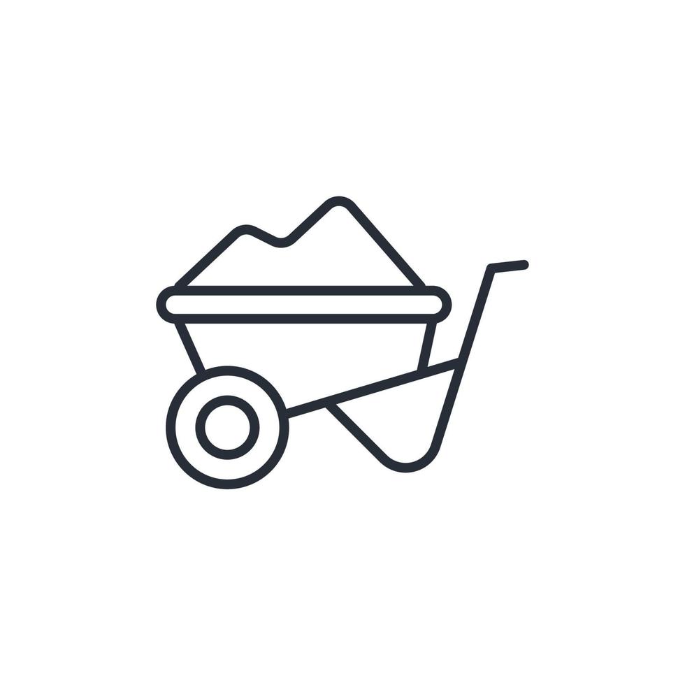 wheelbarrow icons  symbol vector elements for infographic web