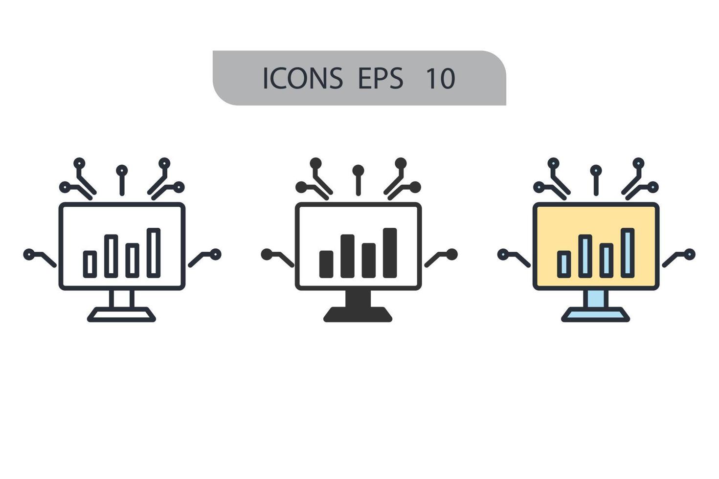 causal inference icons  symbol vector elements for infographic web