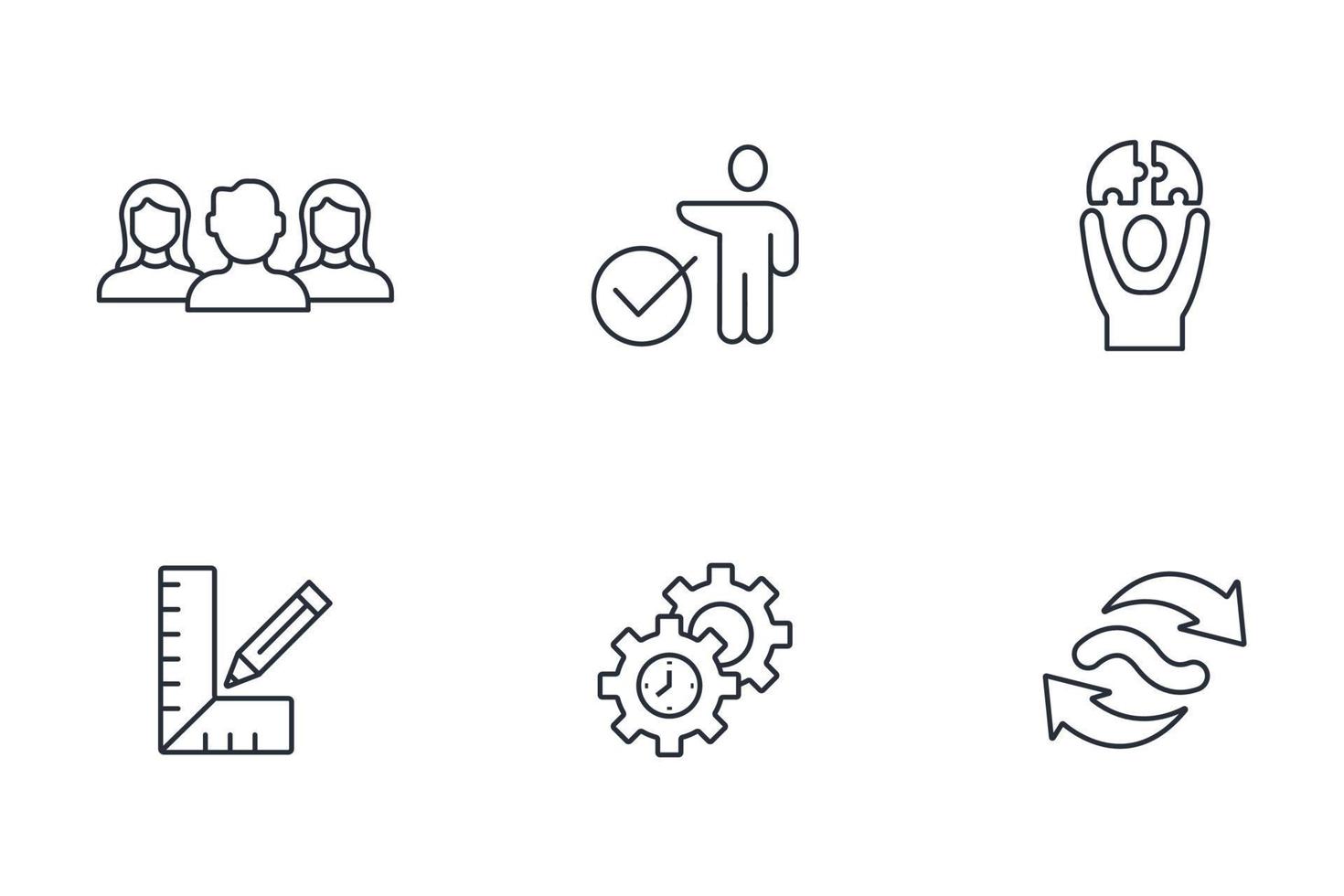 Full-time equivalent icons set . Full-time equivalent pack symbol vector elements for infographic web