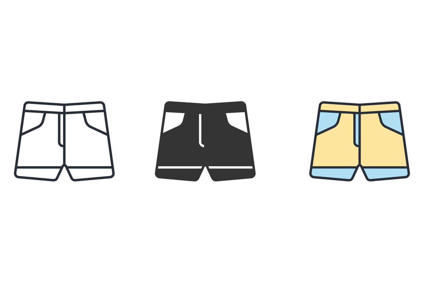 Shorts icons  symbol vector elements for infographic web