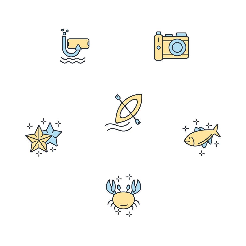 summer vacation icons set . summer vacation pack symbol vector elements for infographic web