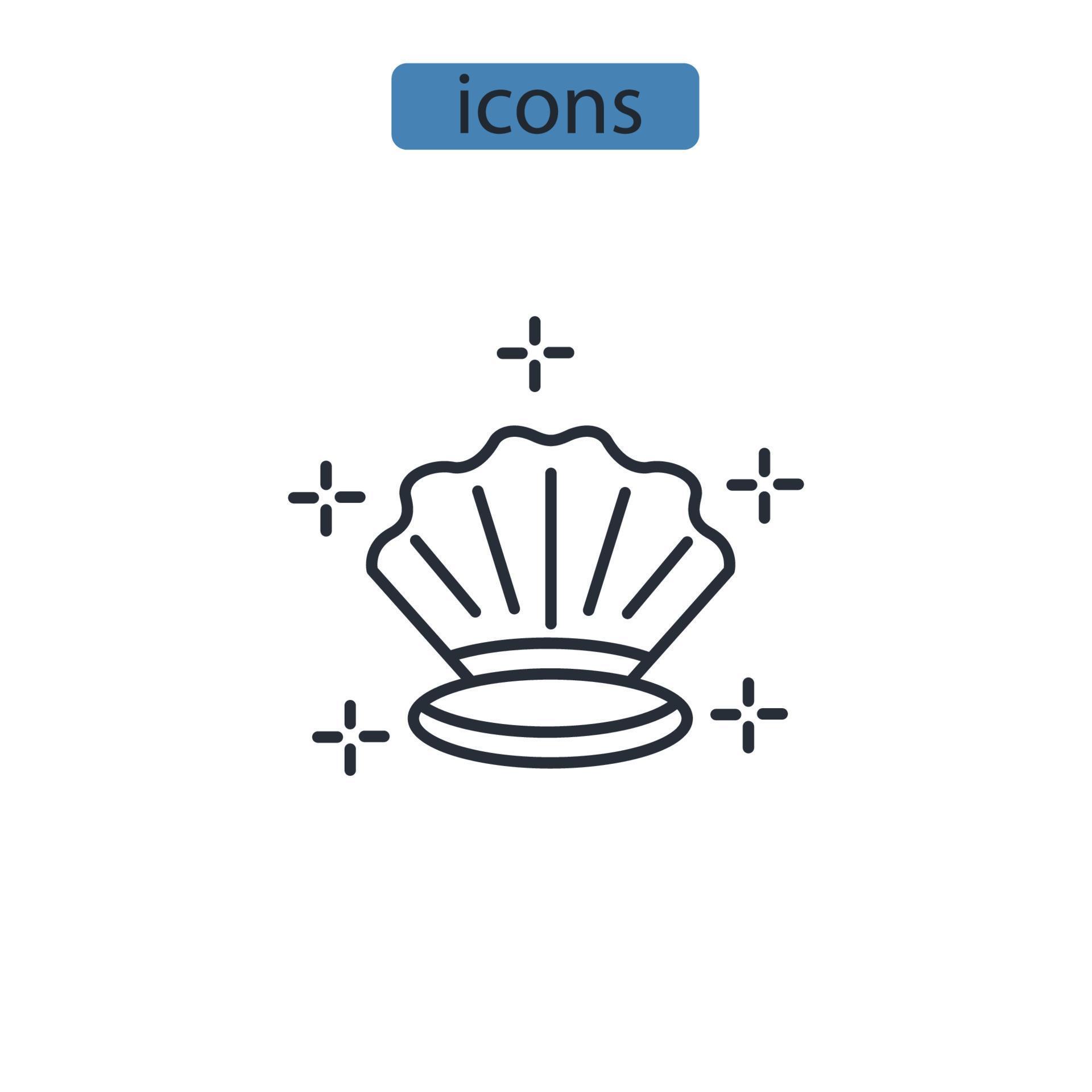 Shell icons symbol vector elements for infographic web 10521068 Vector ...