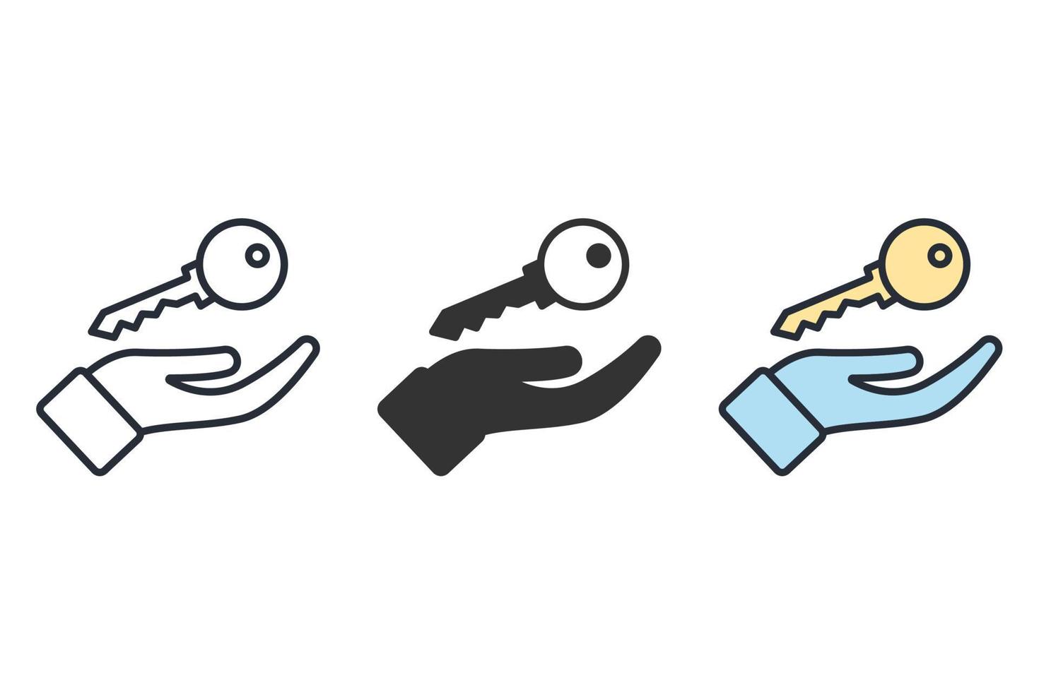 access key icons  symbol vector elements for infographic web