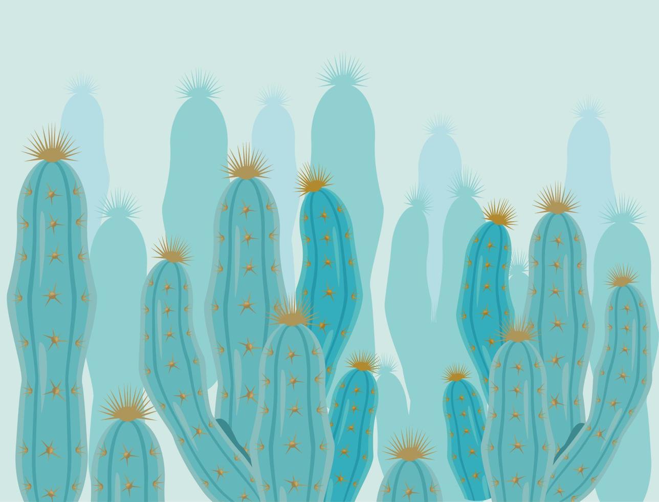 cactus deserts plants vector