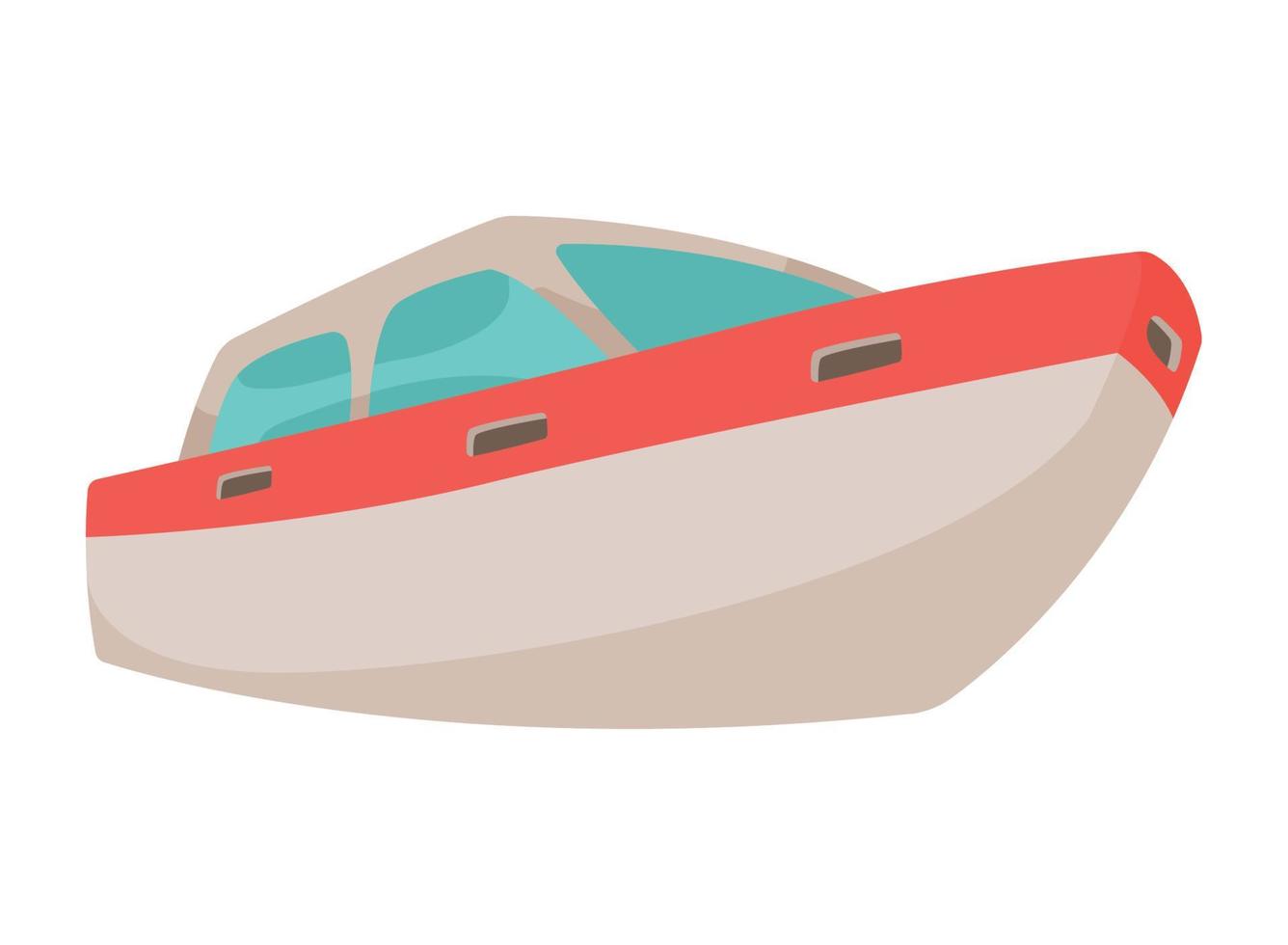 white yatch vehicle vector