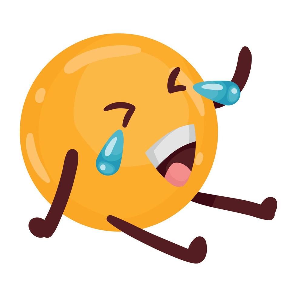 classic emoji laughing vector