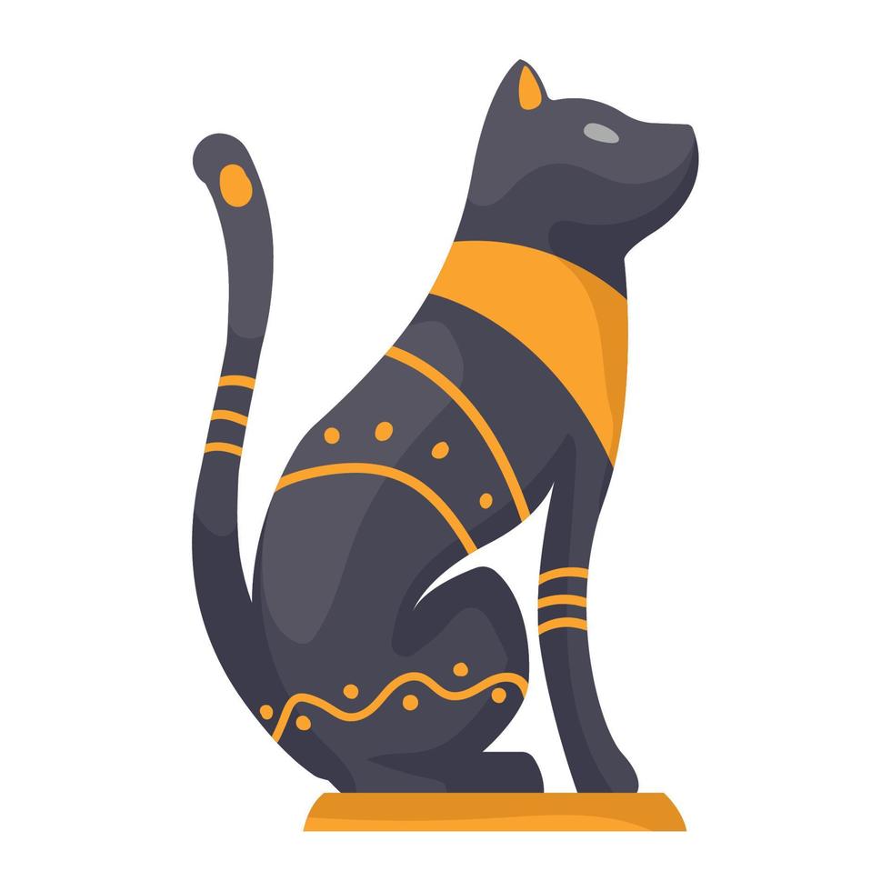 gato sagrado de la cultura egipcia vector