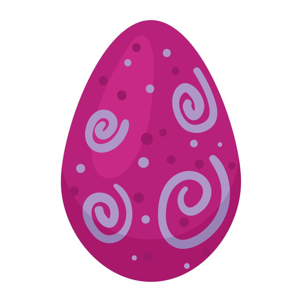 prehistoric pink egg painted vector