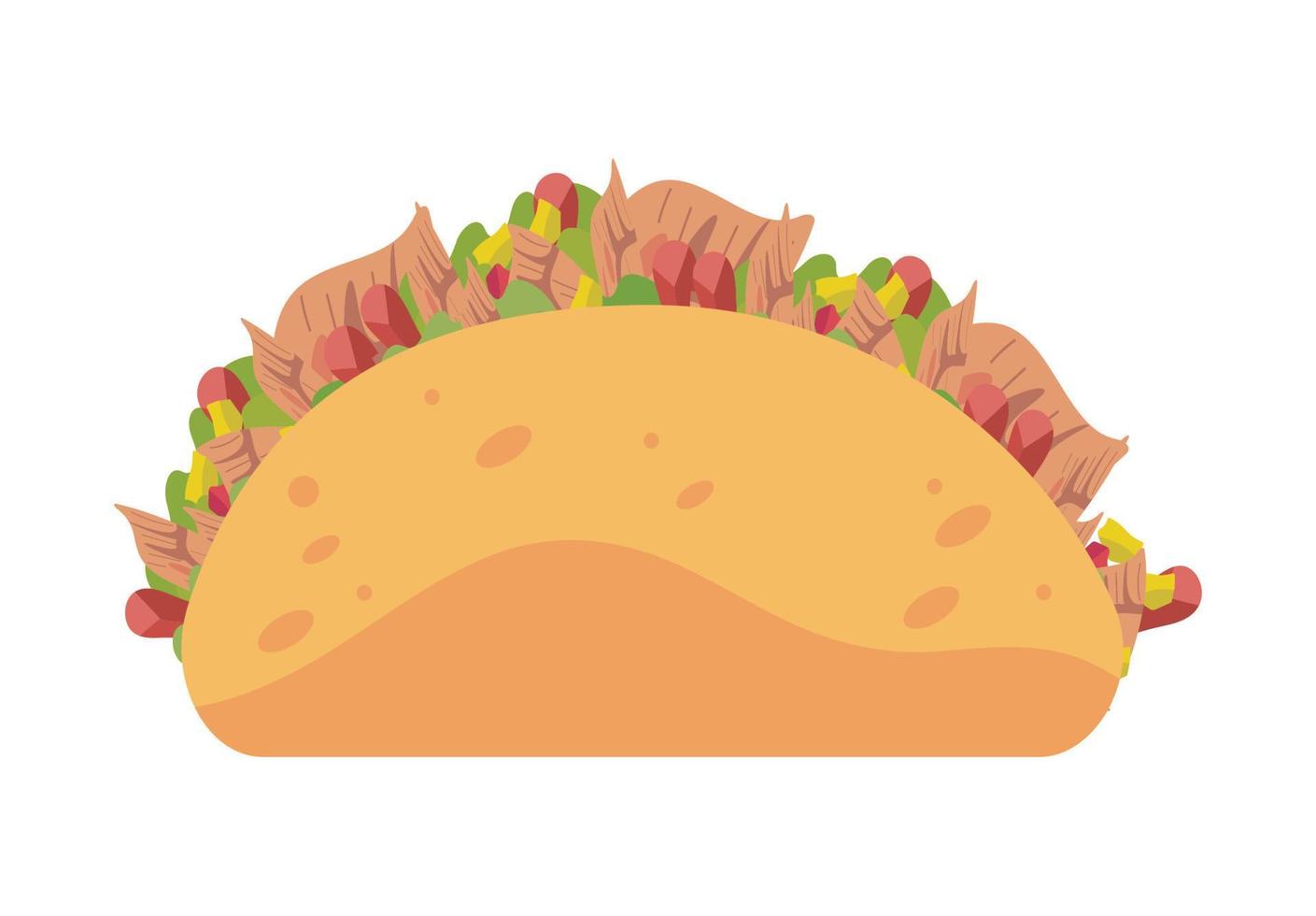 taco mexican fast food vector