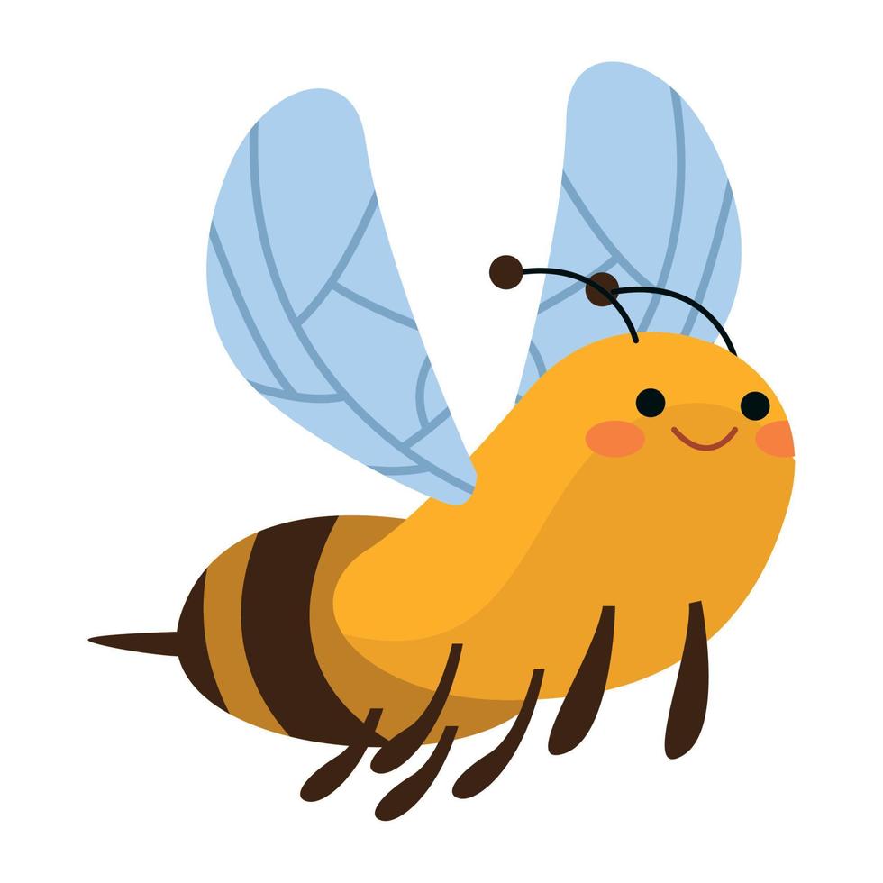 cute bee insect vector