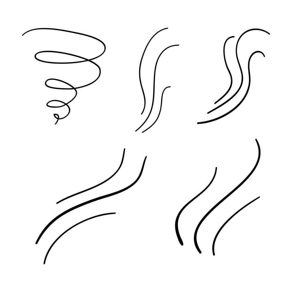 hand drawn wind illustration vector doodle style
