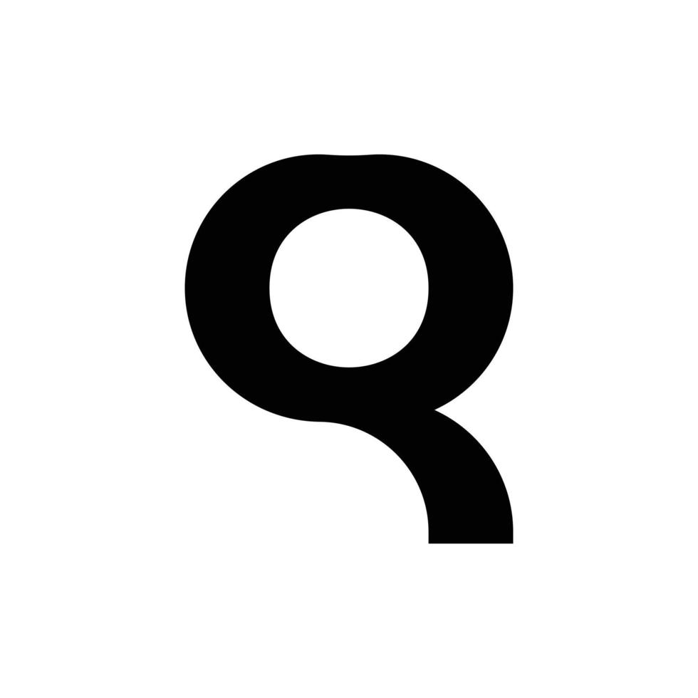 diseño moderno del logotipo del monograma de la letra q vector