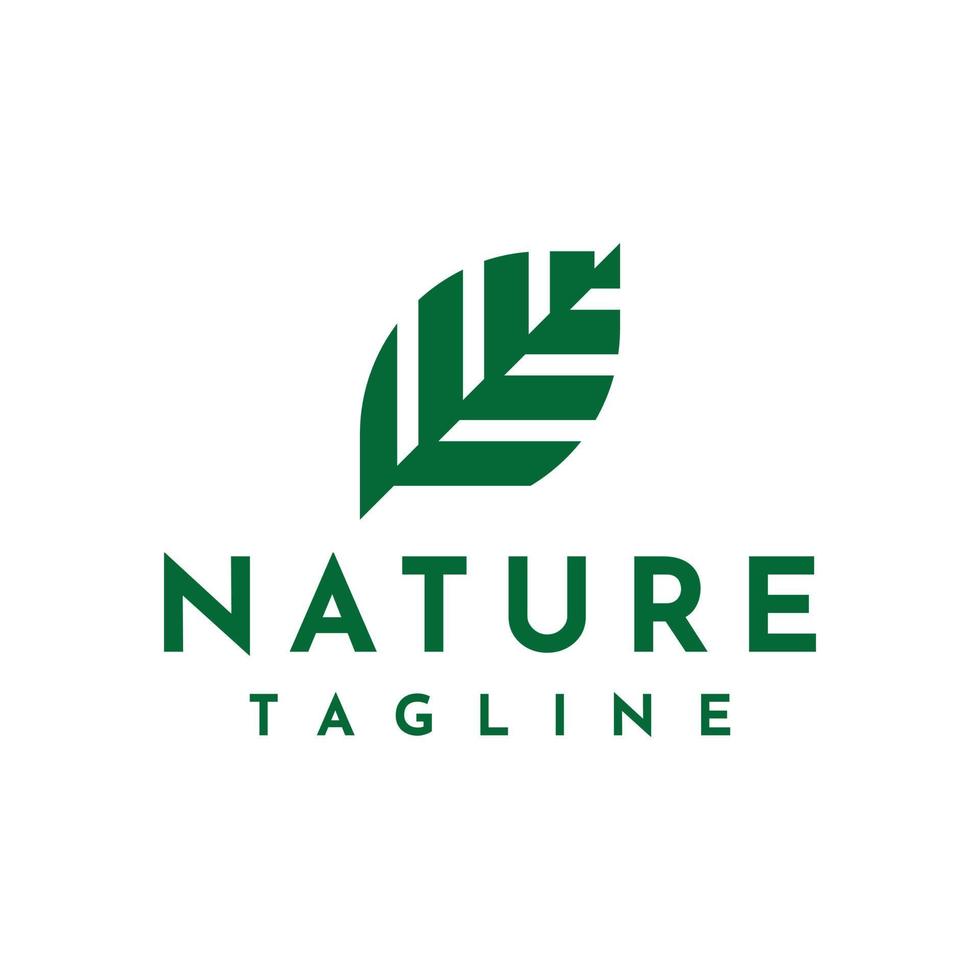 diseño de logotipo de hoja de naturaleza vector