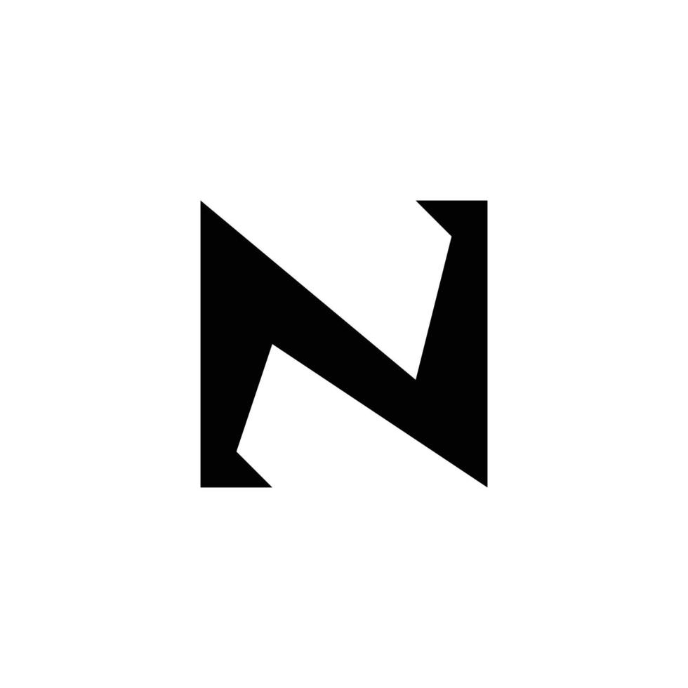 modern letter N monogram logo design vector