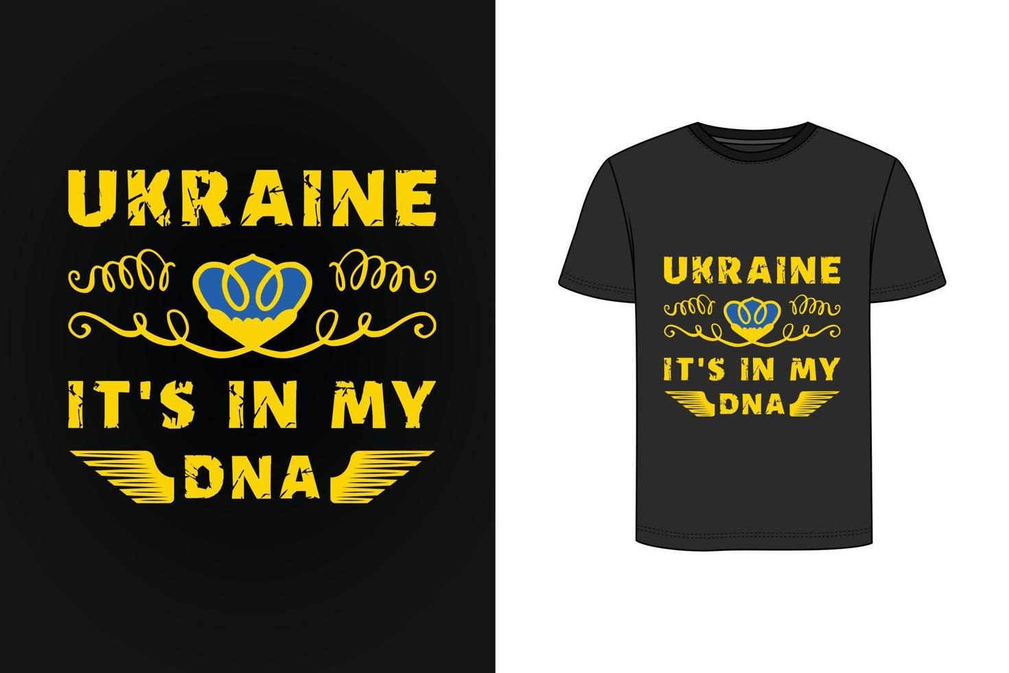 Ukraine retro vintage t shirt design vector