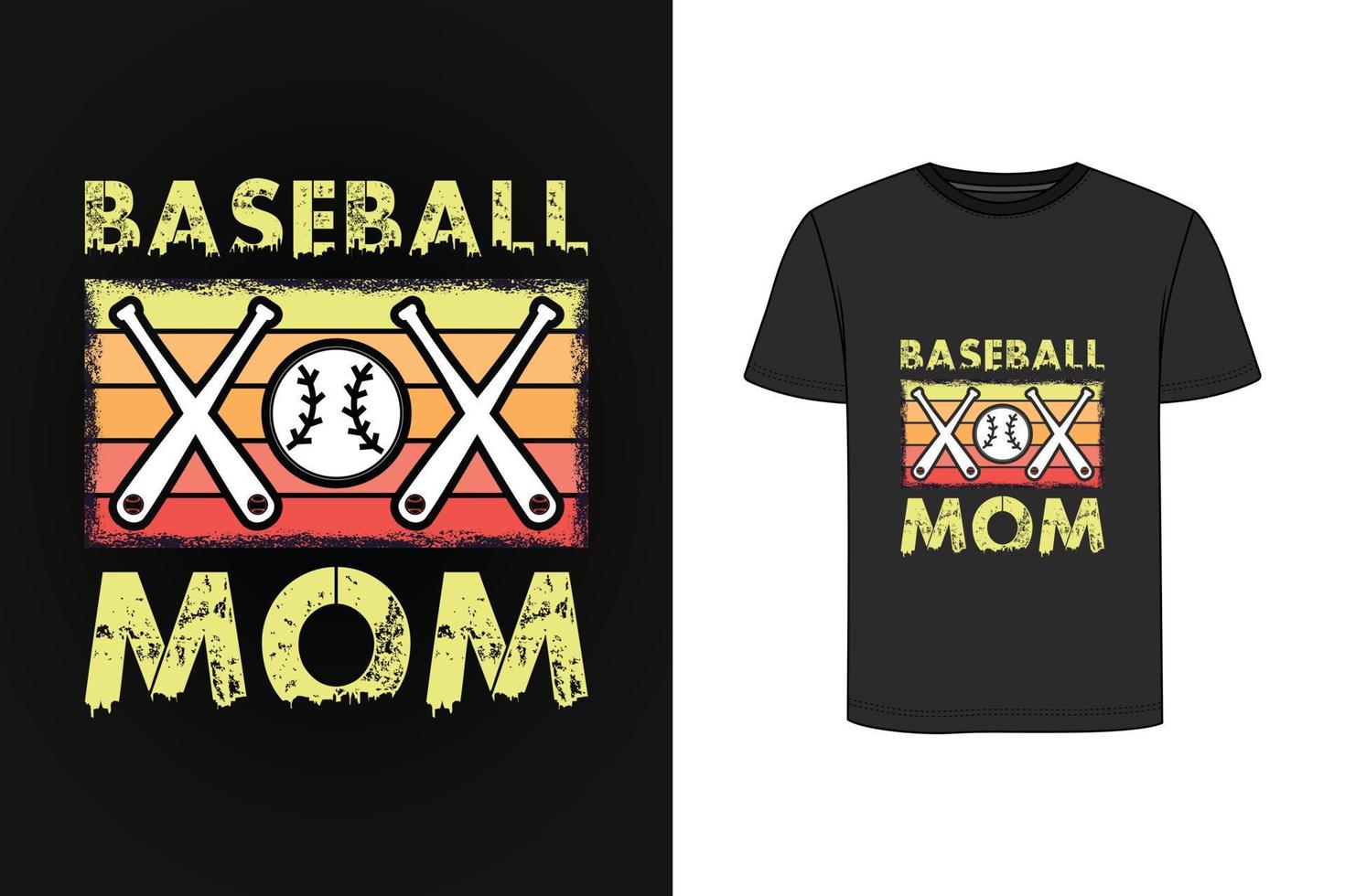 Baseball typography vintage t shirt design vector