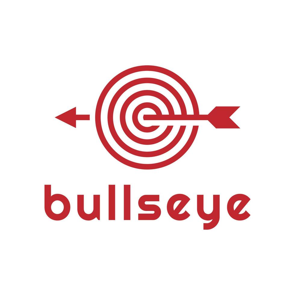 bullseye or on target logo design vector