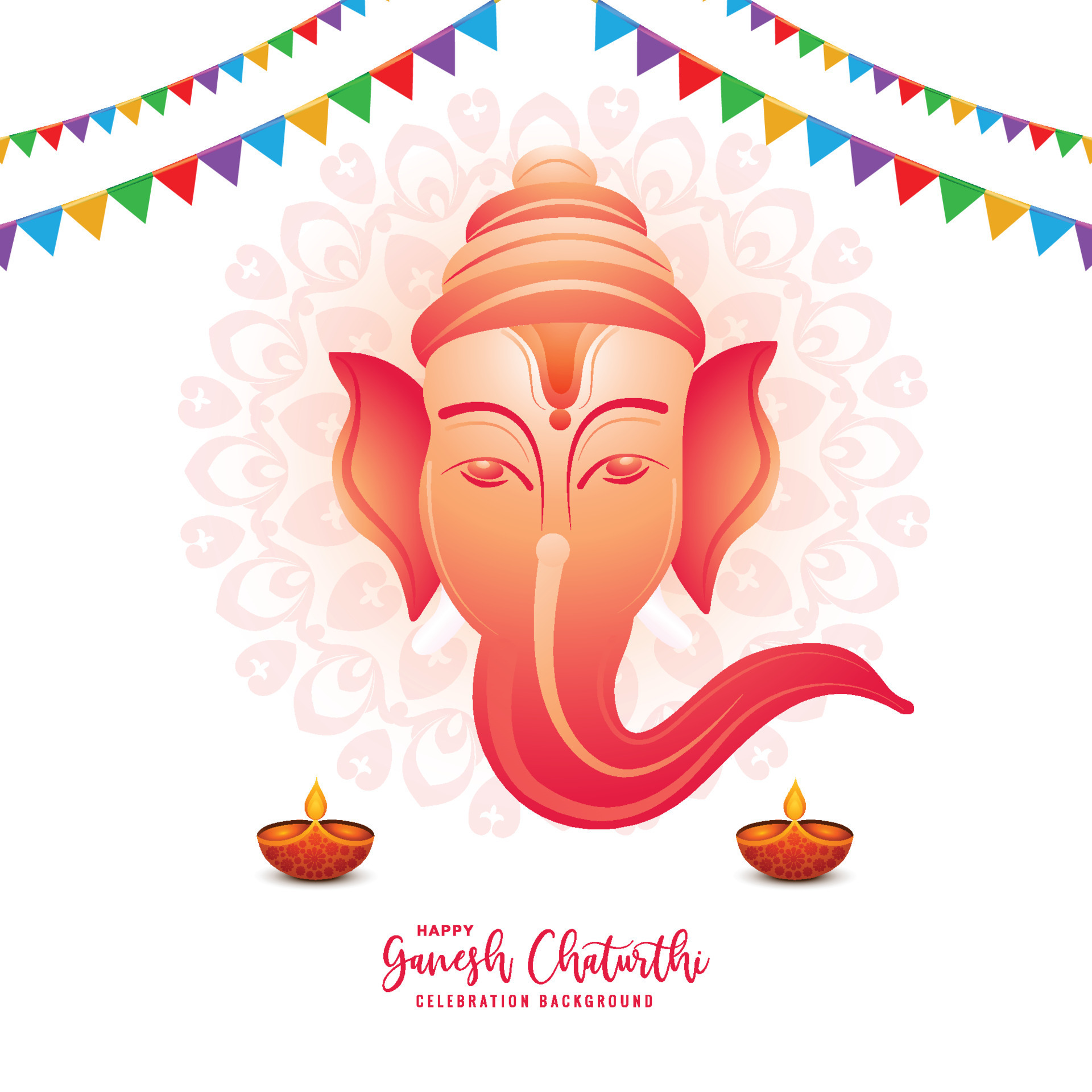 Happy ganesh chaturthi festival of India greeting card background 10521639  Vector Art at Vecteezy