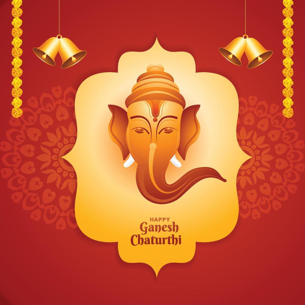 Illustration of lord ganpati background for ganesh chaturthi holiday card background vector