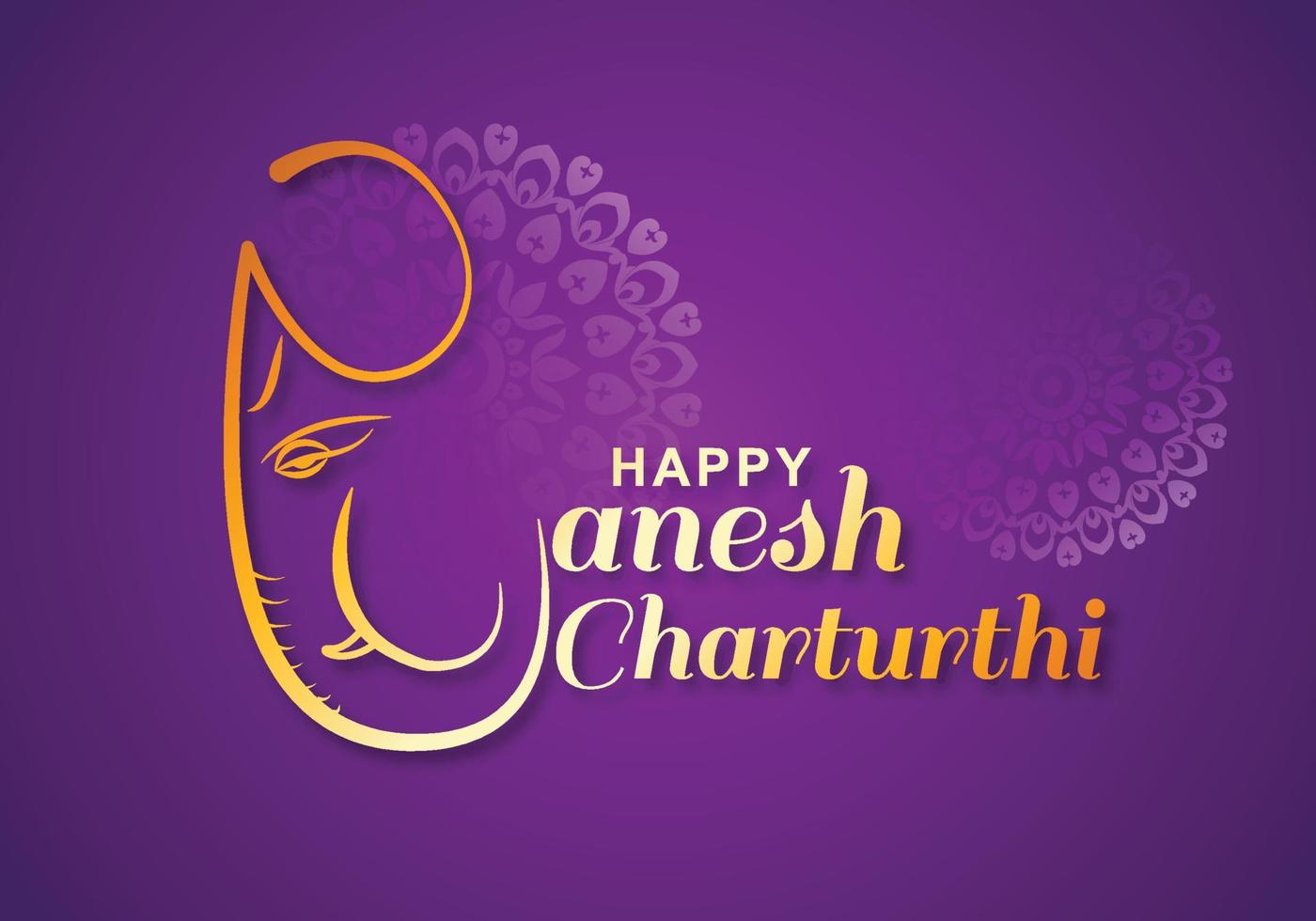 Happy ganesh chaturthi celebration greeting card background vector
