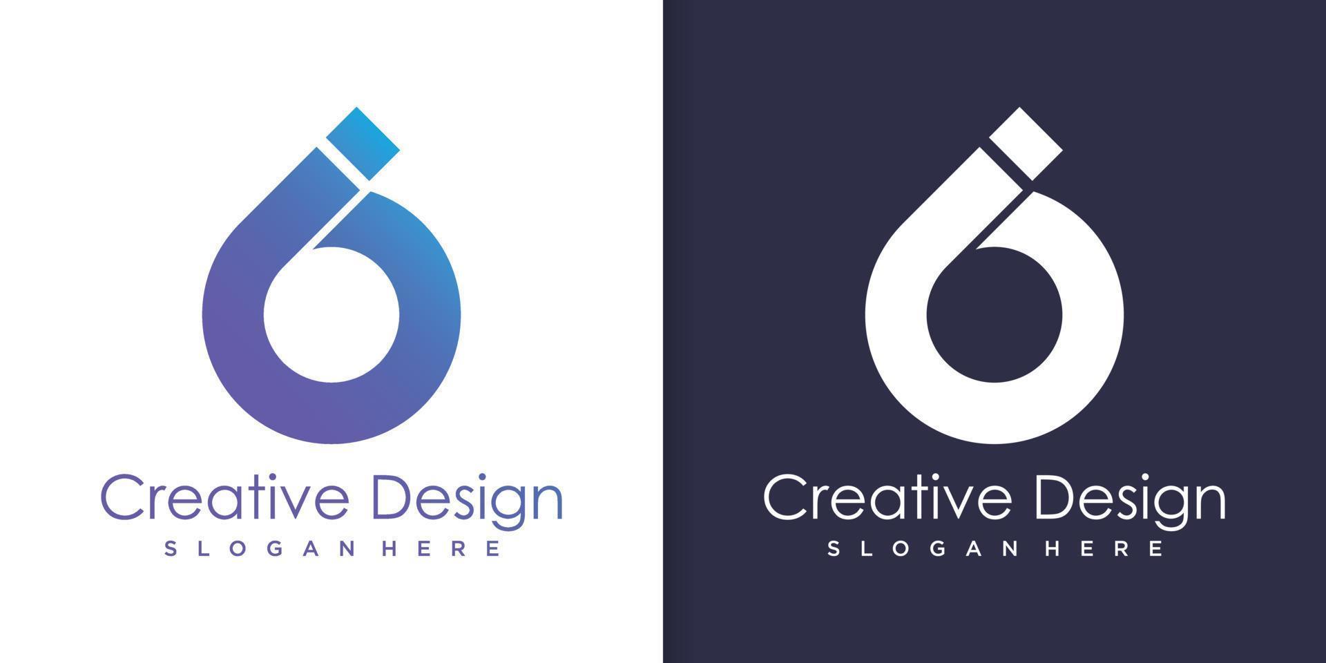 Letter b o j with creative design premium vector
