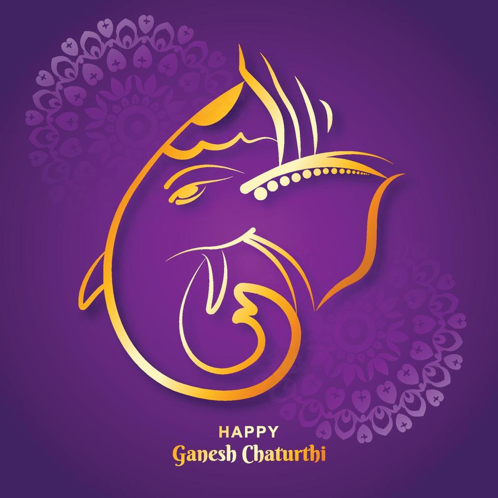 Utsavganesh chaturthi festival card background vector
