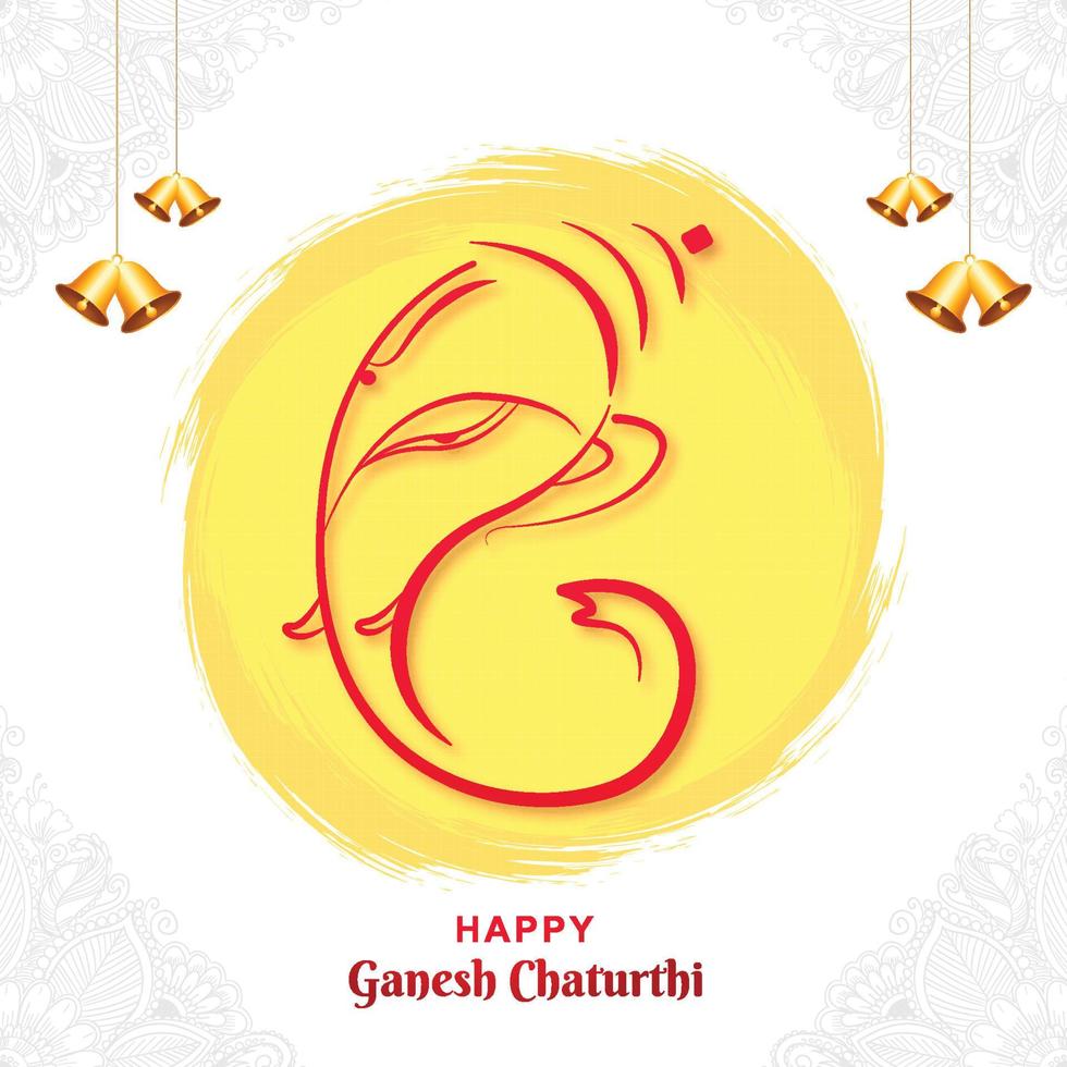 Happy ganesh chaturthi celebration greeting card background vector