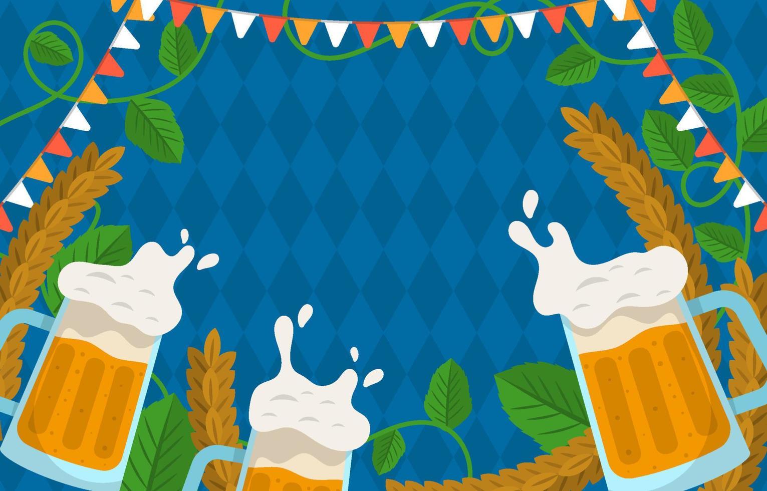 fondo de cerveza oktoberfest vector