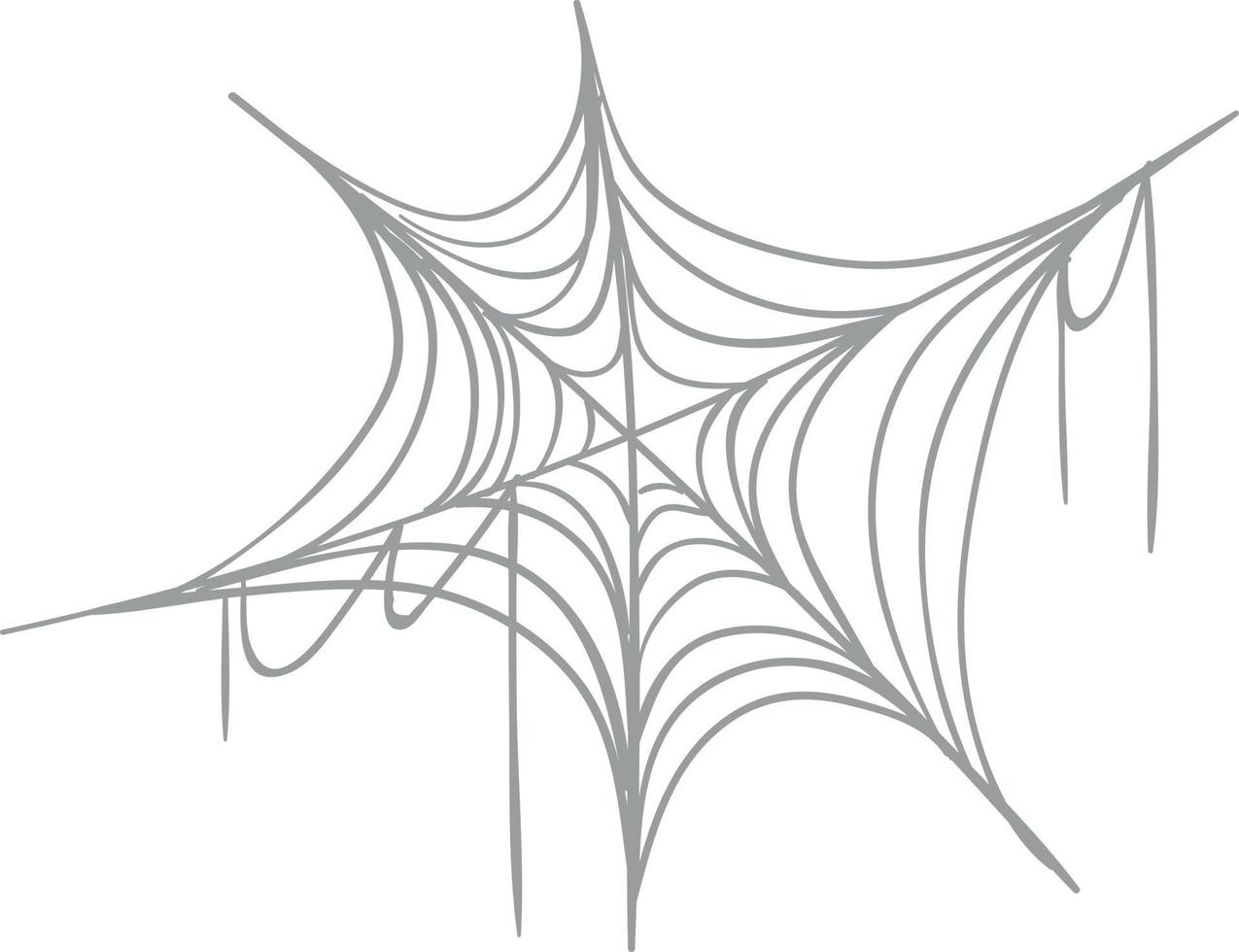 Spider web halloween holiday decoration. vector